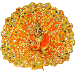 Fancy Bandhej Abla Poshak For Laddu Gopalji