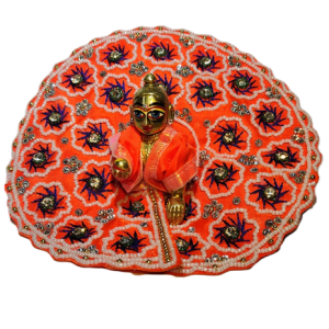 Orange Zardosi Work Poshak For Balkrishna